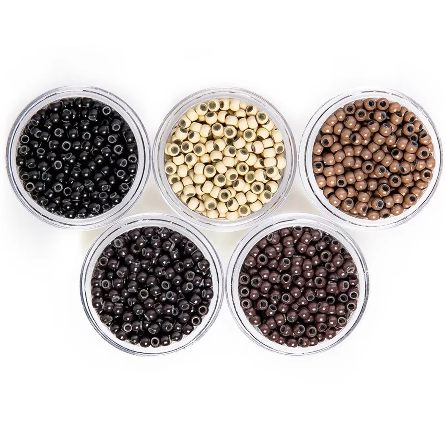 1000 PCS 3.0x1.8x2.2 mm Nano Silicone Lined Micro Ring Hair Extension Beads for Nano Tip Human Hair Extensions
