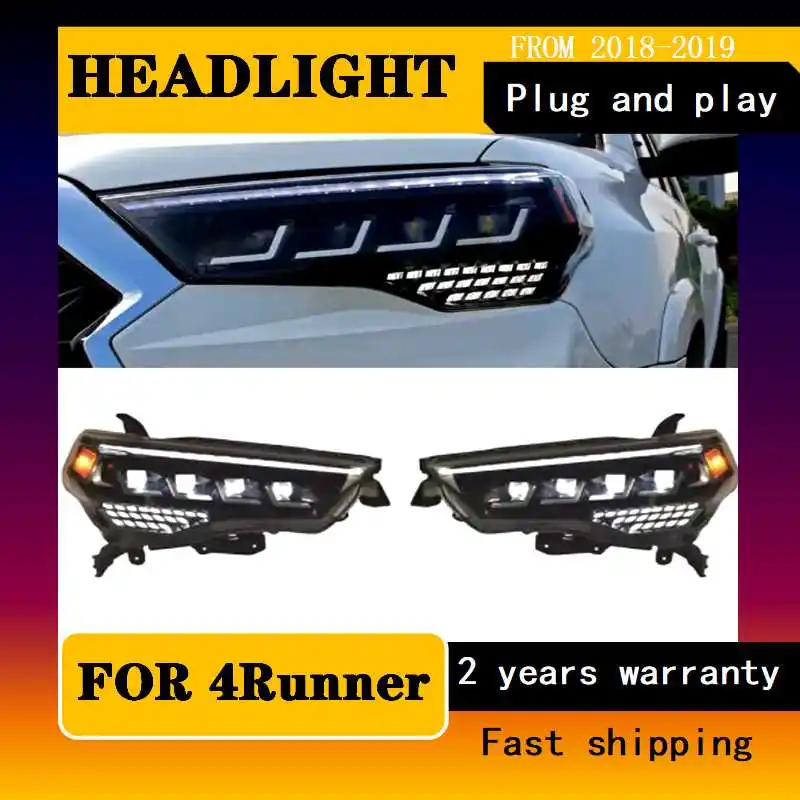 

Car Styling for Head Lamp for Toyota 4Runner Headlight 2013-2020 Headlights 4Runner DRL Turn Signal High Beam Angel Eye Projecto