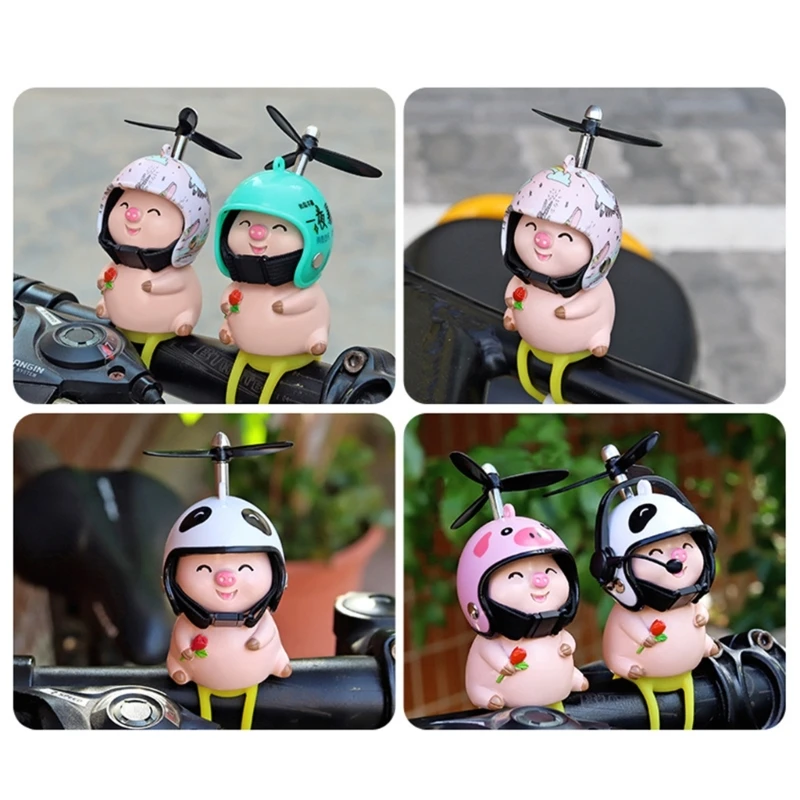 Rotating Propeller Car Decors Cartoon Vehicle Ornament Simple Installs for Bike Motorcycles Scooters Dashboard Accessory