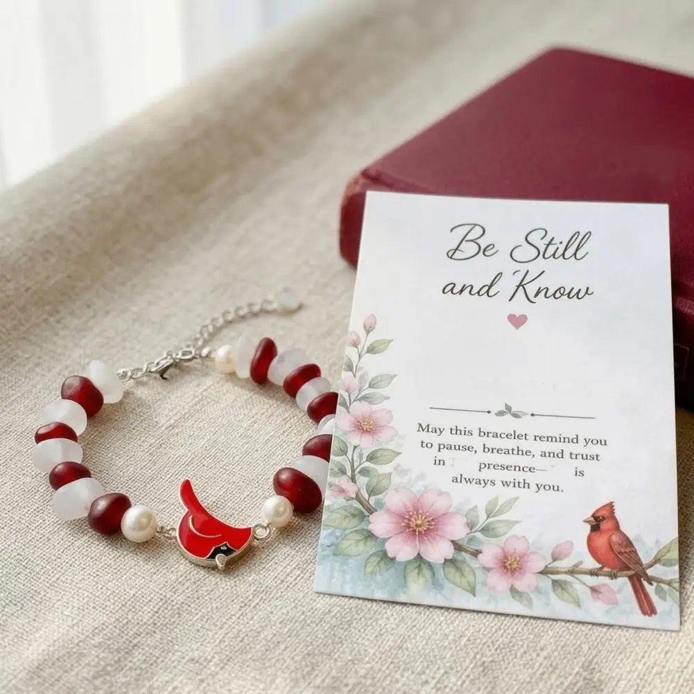 Sea Glass Blessing Bracelet, Handmade Animal Charm Bracelet, Adjustable Ocean Inspirational Friendship Jewelry Gift for Women