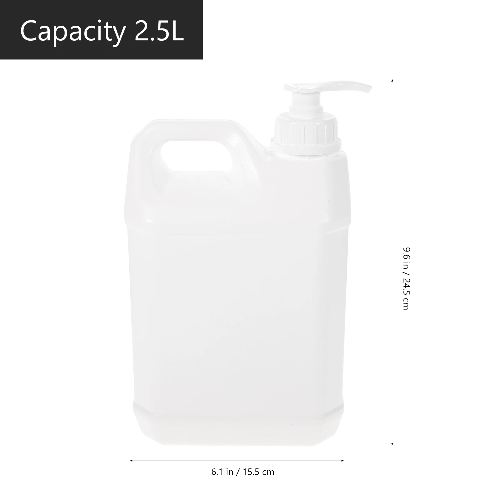 2.5l Press Pump Bottle Sterilization Liquid Storage Reusable Leakproof Hand Soap Dispenser Large Opening White
