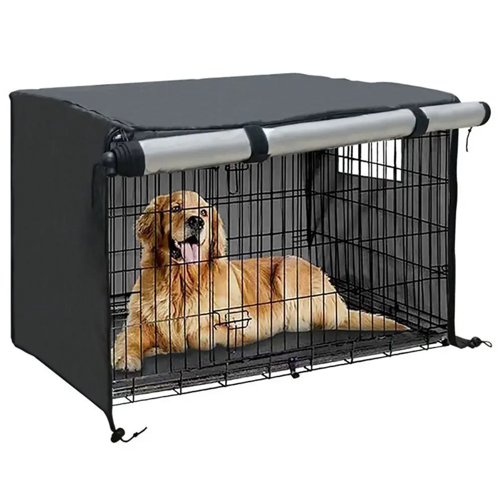 Waterproof Dog Cage Cover Thickened Warm Oxford Cloth Pet Kennel Cover Durable Machine Washable Wire Crate Sun Covers Wire Cages view 4