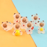 Luminous 3D Astronaut Bear Resin Accessories Creative and Novel Spaceman Ornaments Resin Crafts Desktop All-match Small Ornament