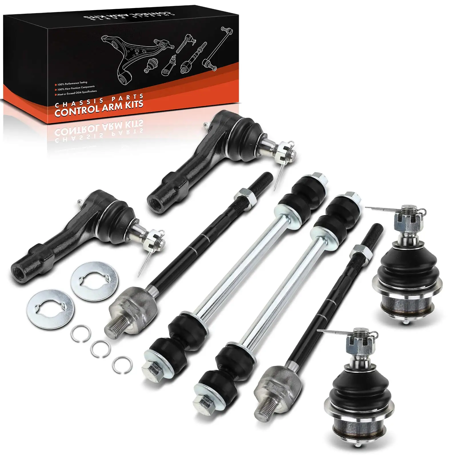 Frankberg 8-teilig Querlenker Satz Vorderachse für Ford Ranger EQ ER R 2001-2006 3754149 7L2Z3050A F57Z3050BB 6L5Z3050AA