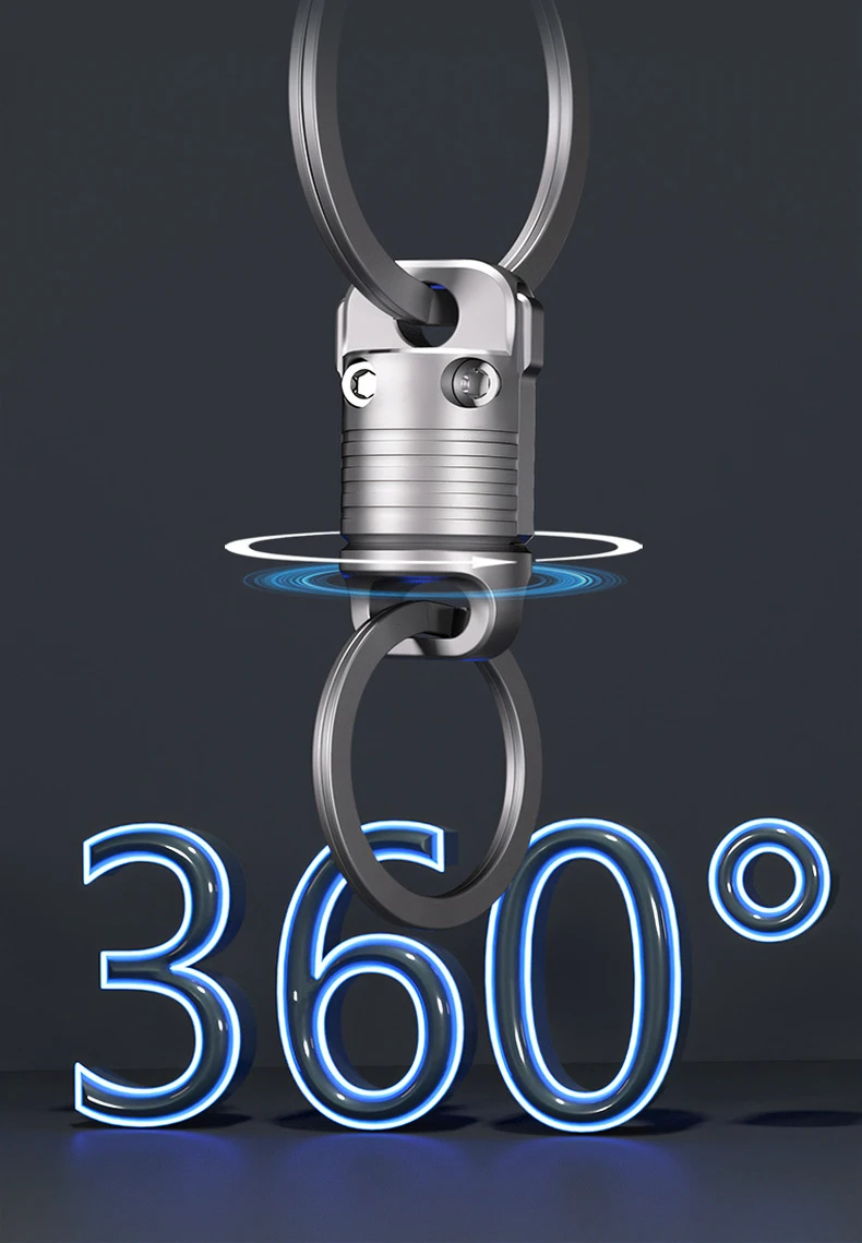 Titanium Alloy Magnet Quick Release Keychain 360° Rotatable Buckle Anti Stripping Dog Walking Buckle Safety Lock Design