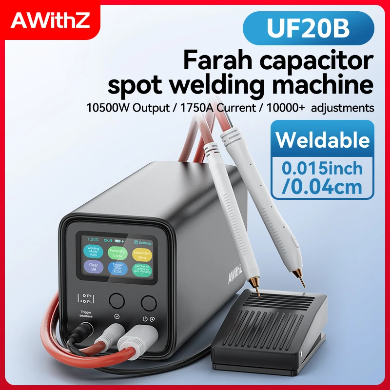 AWithZ 10500W Enegy Storage Spot Welder UF20B Super Farad Capacitor Adjustment Spot Welding Box for Mobile Phone Battery Repair