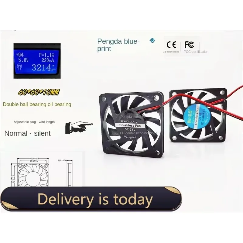 pa 60*60*10MM   Mute 6010 Fan 24V 12V 5V 6cm Chassis Graphics Card USB Cooling Fan