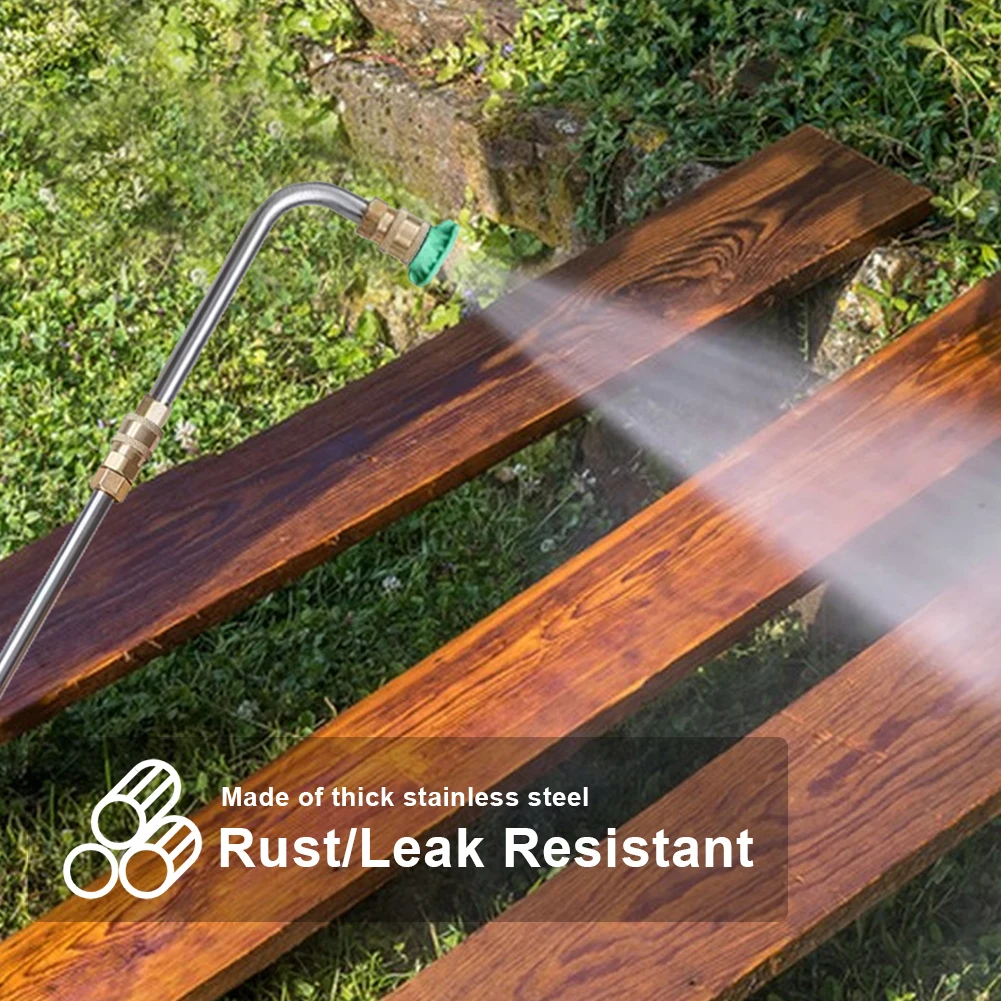 High Pressure Washer Extension Rods Set with 6 Adjustable Nozzles 1/4 Quick Connect 4000PSI Spray Gun Wand Lance