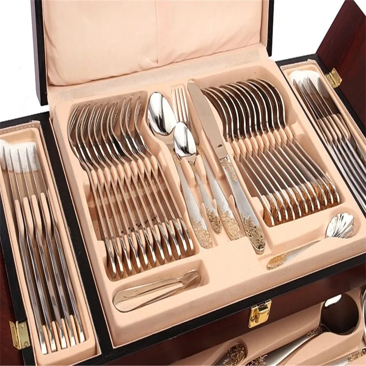 Casual Rvs Vorken Messen Tumble Polijsten Goedkope Restaurant Servies Set