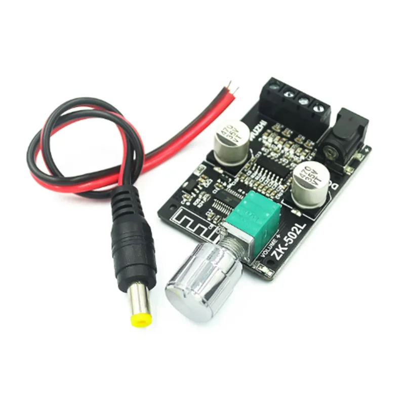 ZK-502L MINI Bluetooth 5.0 DC 5-24V Wireless Audio Digital Power amplifier Stereo board 50Wx2 Bluetooth Amp Amplificador