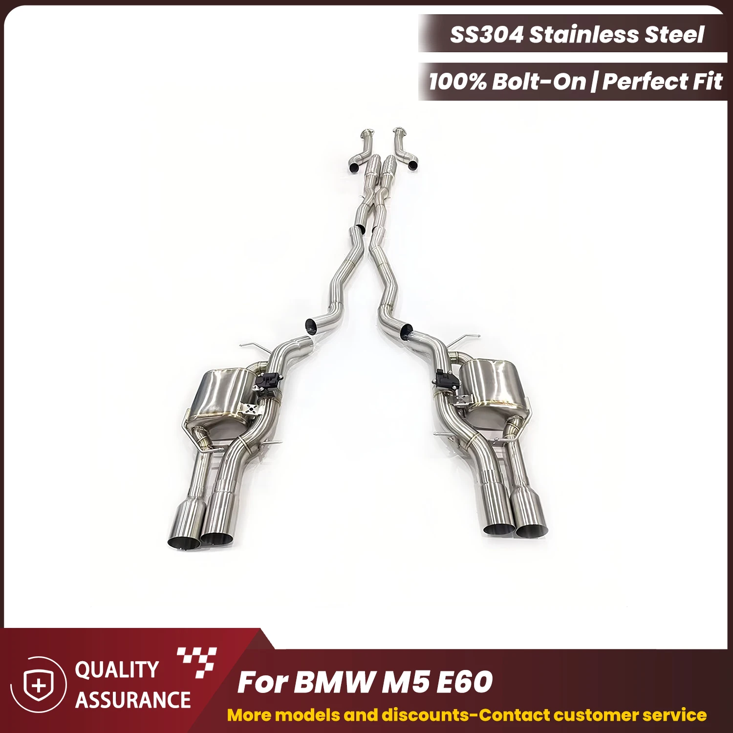 

Выхлопная система ECCF Catback Valvetronic из нержавеющей стали для BMW M5 E60: агрессивный звук, улучшение производительности, простая установка