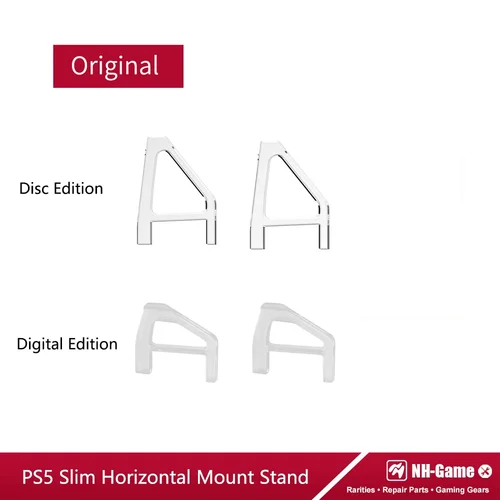 Soporte Horizontal para PS5, soporte de colocación de pies de disco delgado para consola, Mini soporte impreso en 3D, 1/2 pares