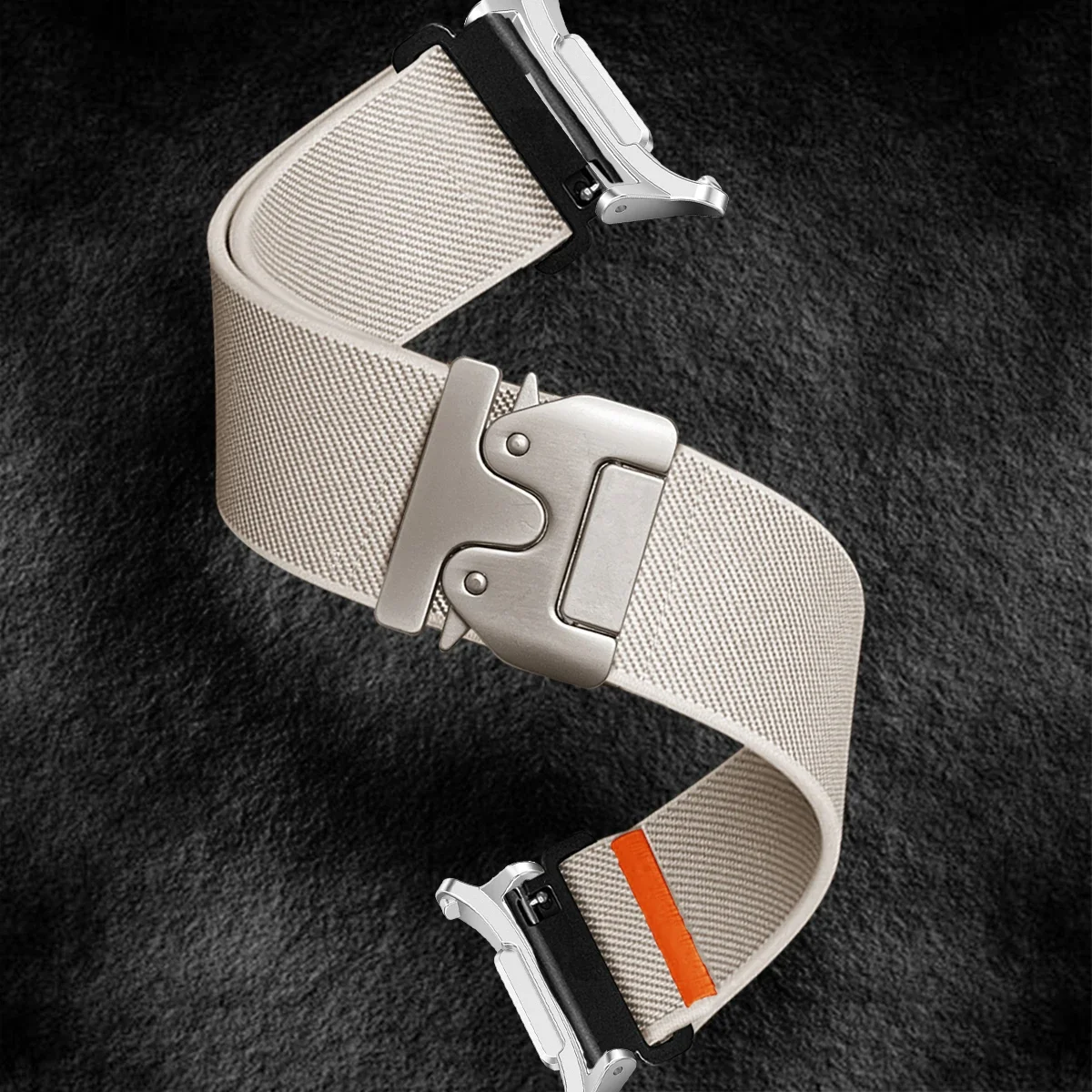 Cinturino in nylon per Samsung Galaxy Watch Ultra 47mm Bracciale con cinturino elastico intrecciato senza spazi vuoti per cinturino Galaxy Watch Ultra 47mm