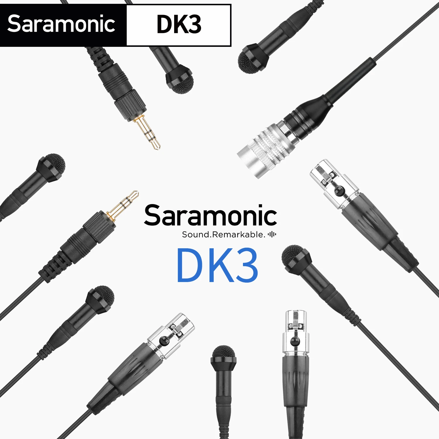 

Saramonic DK3 Series 3.5mm Locking Type Professional Omnidirectional Lavalier Microphone for Speeches interviews Podcasts