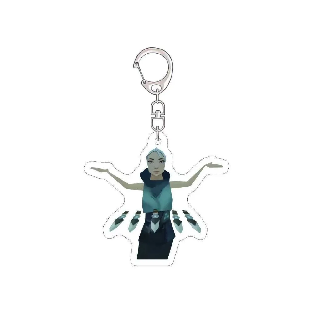 Jeu Valorant joon-ee acrylique porte-clés figurines drôle Emojis dessin animé Cosplay porte-clés femmes hommes Badge pendentif accessoires