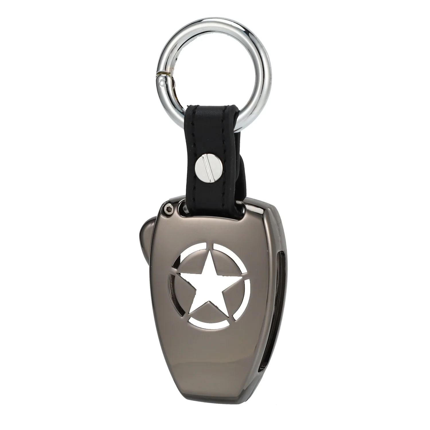 A76T-Car Key Chain Case Shell Ring Cover Protector Holder For Jeep Wrangler JK 2008-2017 For Jeep Compass 2008-2015 Patriot 2011 view 5