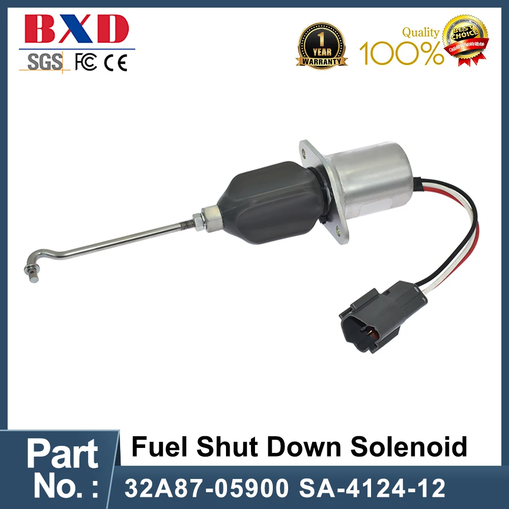 

32A87-05900 SA-4124-12 Fuel Shut Down Solenoid For Ford F800 Box truck Cummins 5.9L 8.3L Car Accessories Auto Parts