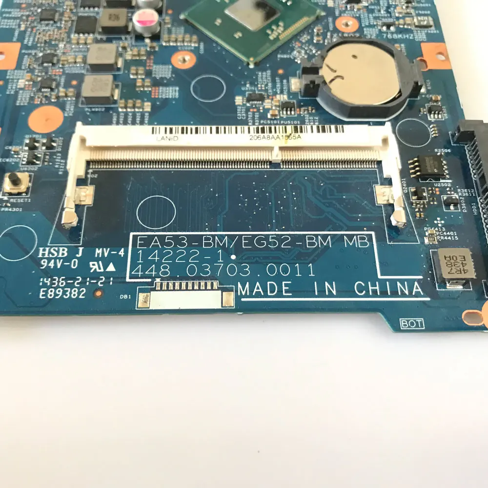 14222-1 Mainboard  For ACER ES1-512 Laptop Motherboard EA53-BM/EG52-BM NBMRW11003 With N2840 N2940 CPU DDR3