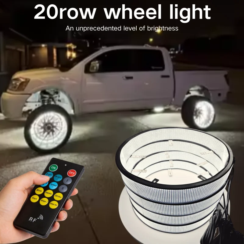 New Arrival Kingshowstar 15 Inch 10 Row Inside Outside 18400 White LED Rim Light 360W Universal Pickup Fit