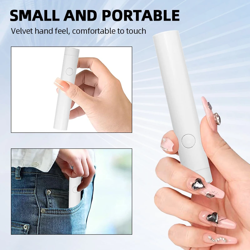 Mini Flashlight Nail Lamp UV LED Professional Portable Gel Lamp For Curing All Nail Gels Rechargeable Nail Art Tools Gel Lamp