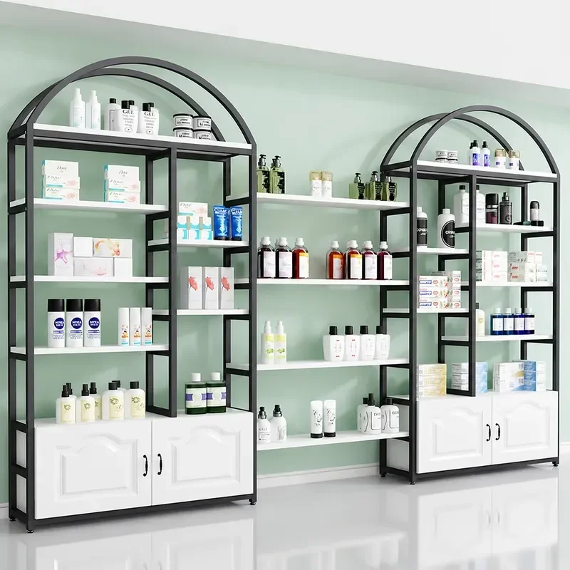 Cosmetics Display Cabinet Beauty Skin Care Product Storage Rack Nail Art Shelf Store Organizer Display Stand