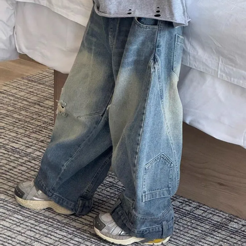 2026 Boys Jeans Autumn Casual Denim Pants Kids Fashion Straight Trousers