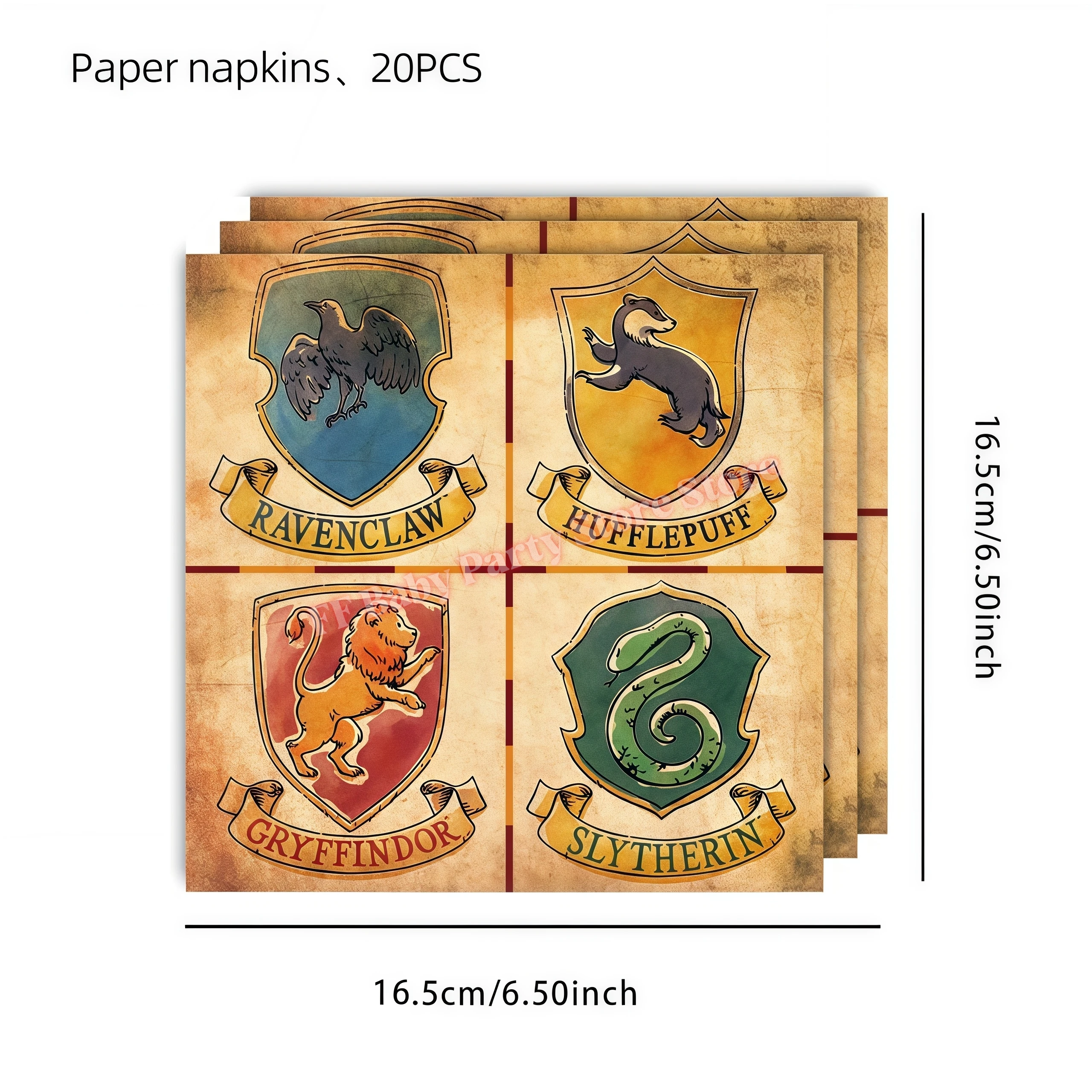 Academy Magics Geburtstagsparty-Dekoration, Harry-Potter-Motiv, Ballon, Teller, Becher, Serviette, Kindergeschenk, Babyparty-Zubehör, Event-Artikel, Souvenir