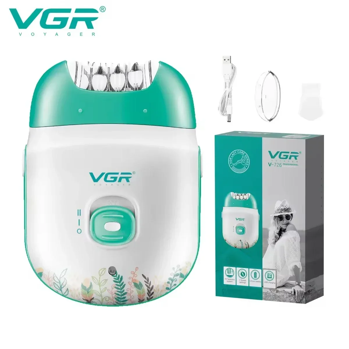 VGR Hair Trimmer Electric Hair Remover Portable Leg Body Bikini Underarms Epilator Removal Tool Mini Trimmer for Women V-726