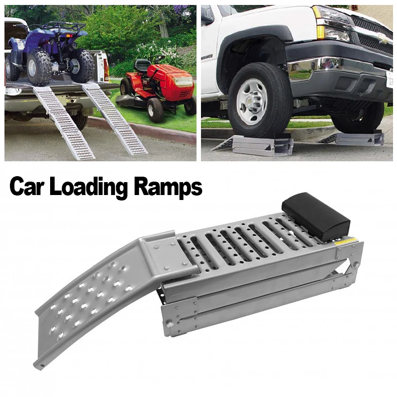 

Heavy Duty Car Loading Ramps Motorcycle Ramp For ATVs UTVs For Pickup Trucks Triple Fold Portable Dirt Bike Ramp