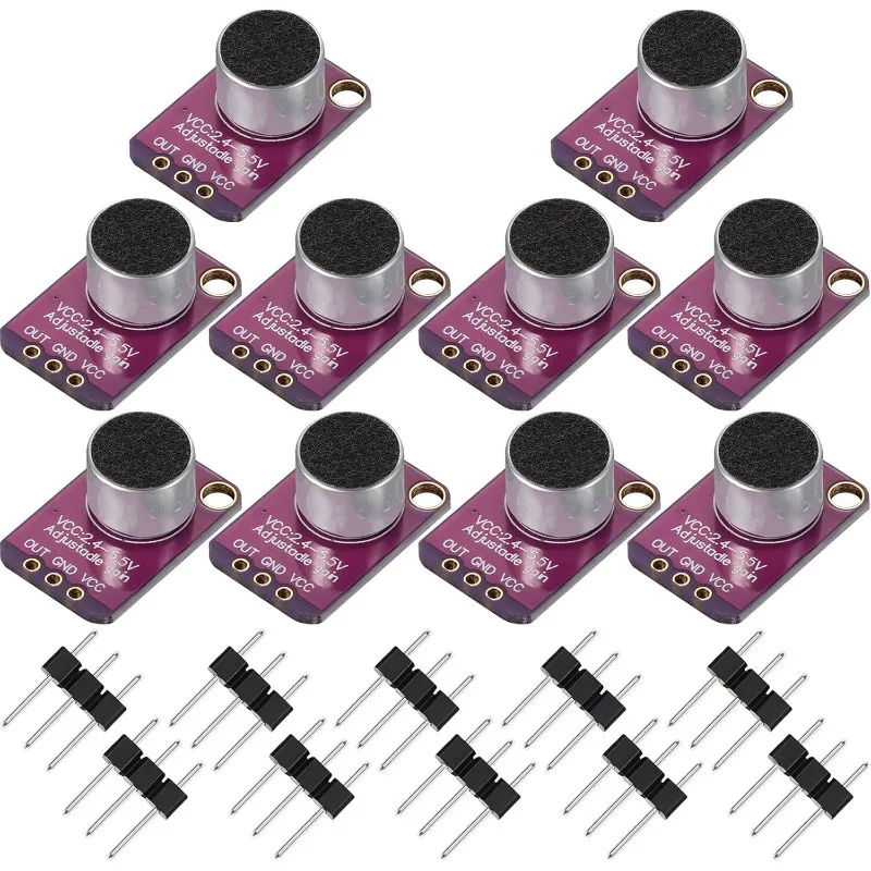 5-20PCS Electret Microphone Amplifier Adjustable MAX4466 Module Microphone Preamplifier Breakout Board Compatible with Arduino