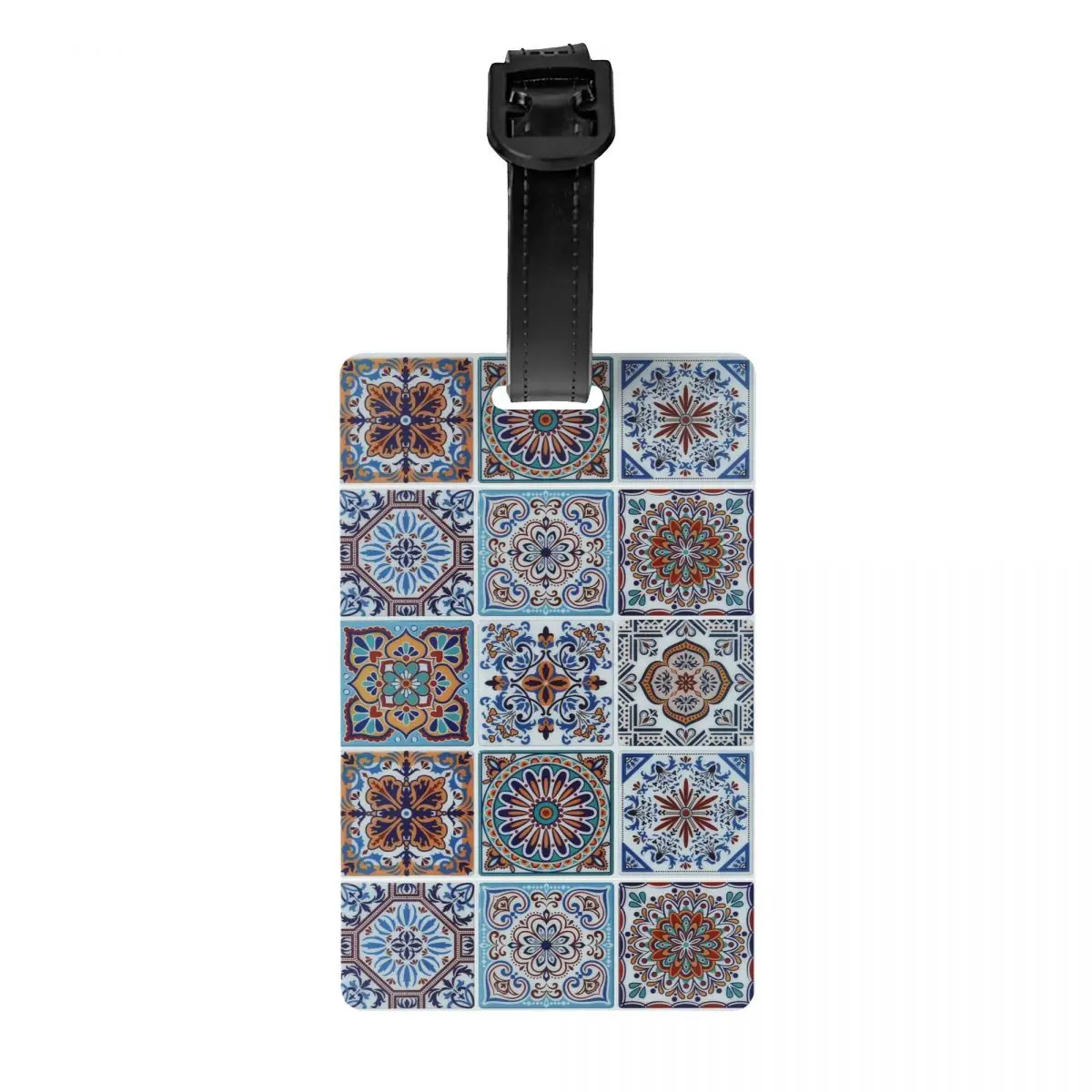 Mexican Talavera Tiles Luggage Tag for Suitcases Fashion Baggage Tags Privacy Cover ID Label