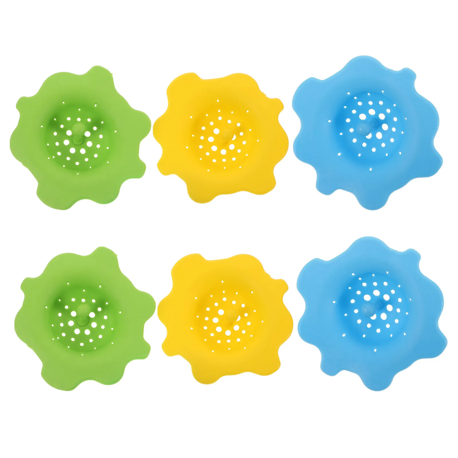 

6Pcs Silicone Filter Net for Kitchen Sink Drain Strainer High-Quality Plastic Anti-Clogging Shield Dishwasher Safe Easy