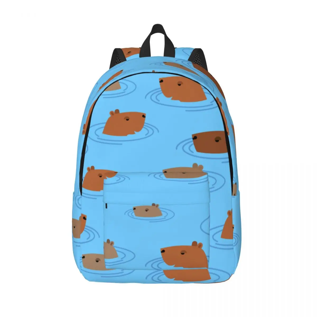 Capybara In Water Backpack Middle High College School Student Bookbag Men Women Daypack Lightweight