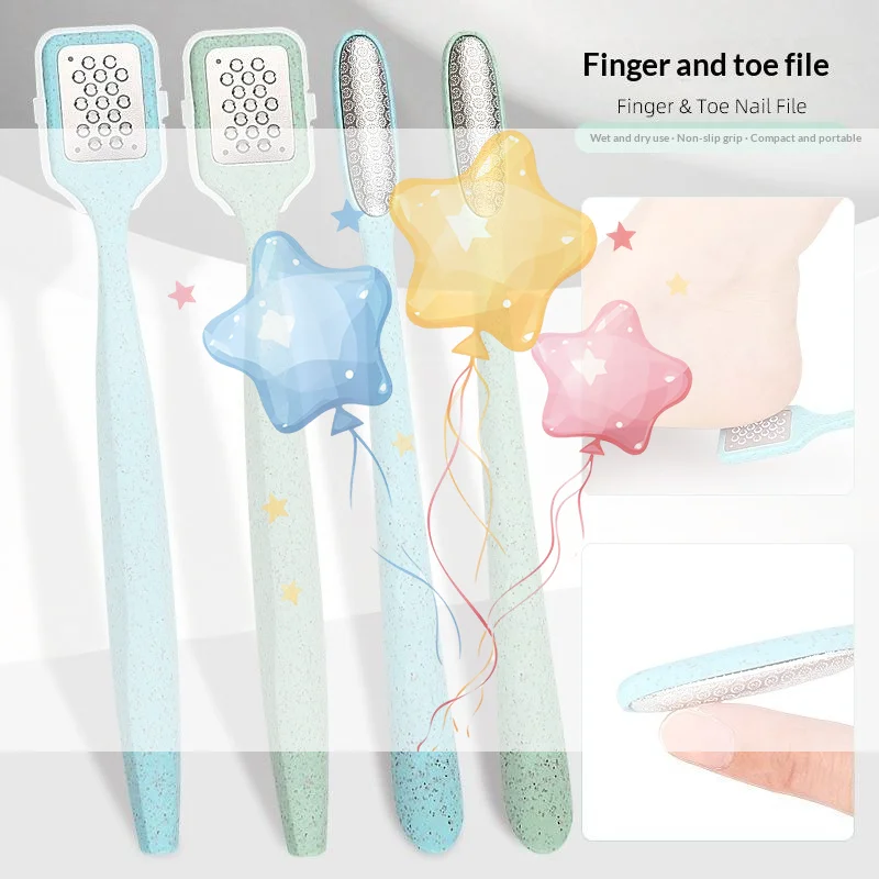 1Pcs Travel Essential Non Slip 3D Curved Foot File Ergonomic Handle Callus Remover For Dead Skin Between Toes Multi Color Optio