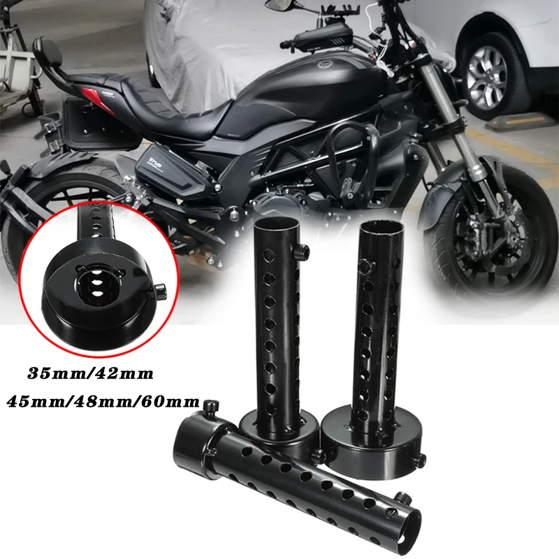 Db Killer Motorcycle Muffler Exhaust System Black Adjustable Universal Plug-In Baffle 35mm/45mm/48mm/60mm Sound Modification