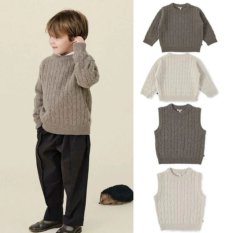 Toddler Girl Clothes Bene Brand New Winter Boys Knitted Sweater and Pants Baby Outfit Sets Fashion Dress Children Jacket Coat