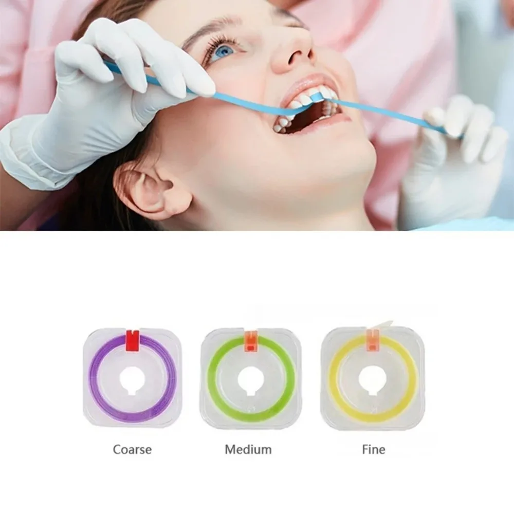 Dental Polishing Strips 20/30/50um Tooth Interdental Sanding Surface Colored Rolled Molar Strips Multifunctional