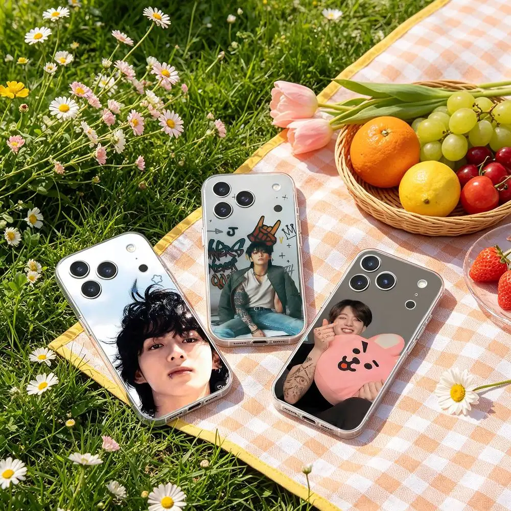 Singer H-JungkookS Phone Case For IPhone 17 16 15 12 11 Pro Max 14 Plus 13 Mini Clear Cover Soft Funda