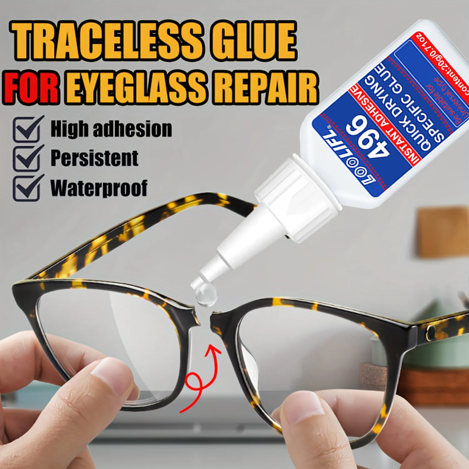 496 Multi-Purpose Super Glue Cyanoacrylate Adhesive 20g Instant Fast Adhesive Rubber Wood Glass Stronger All Bonding Glue tool view 4