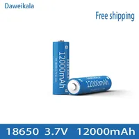 New 18650 3.7V 12000mAh Rechargeable Battery For Flashlight Torch headlamp Li-ion Rechargeable Battery drop