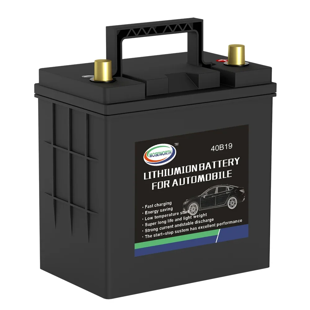 

Hot Selling 40B19 Auto Batteries CCA500 12V 25Ah Lithium-Iron Car Starting Lifepo4 Battery Maintenance Free for Starting