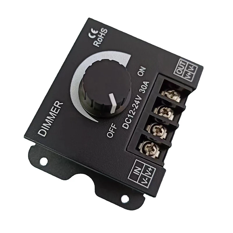 Adjustable Brightness Driver DC Voltage Regulator 30A 360W Power Supply Adjustable Speed Controller 12V-24V LED Dimmer Switch