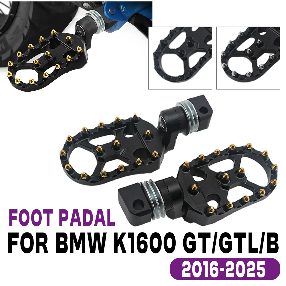 

For BMW K 1600 GTL K1600 GT GA K 1600 Grand America K1600 B Rear Foot Pegs Rests Pedals Motorcycle Non-Slip Passenger Footpegs