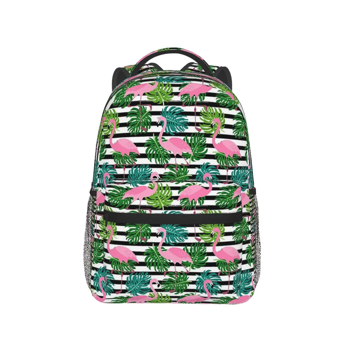 

Pink Cartoon Flamingo Backpack Hot Sale Daypack Large Capacity Children BookBag School Bag Shoulder Bags for Men Women