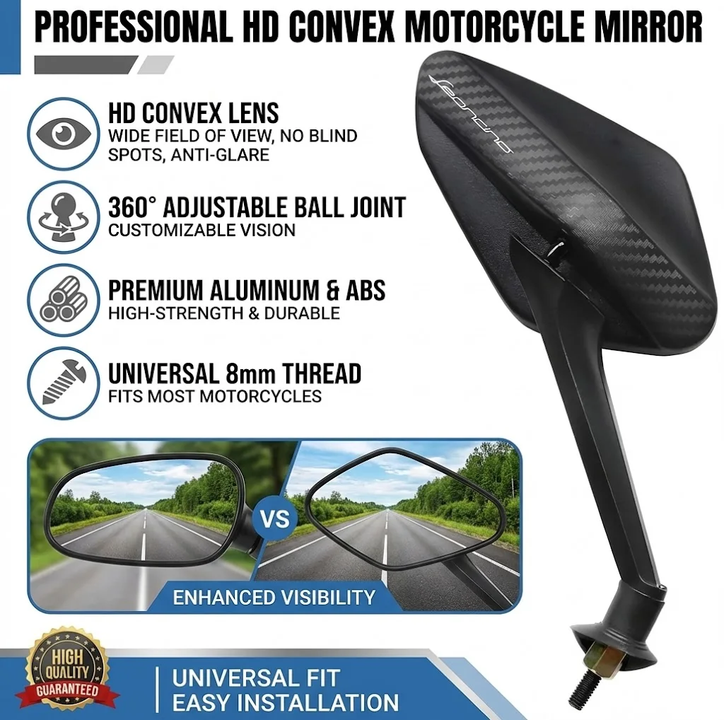 1 Pair Modifyed 360° Foldable Motorcycle Side Rearview Mirrors For Benelli TRK 502 Leoncino 500 BJ500 250 Leoncino250 2018 2019
