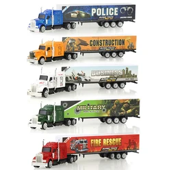 1 Pcs Container Oil Truck Tank Sliding Alloy Truck Model Diecast Car Toy Multi-color Vehicles Toys Educational Toys for Kid Gift