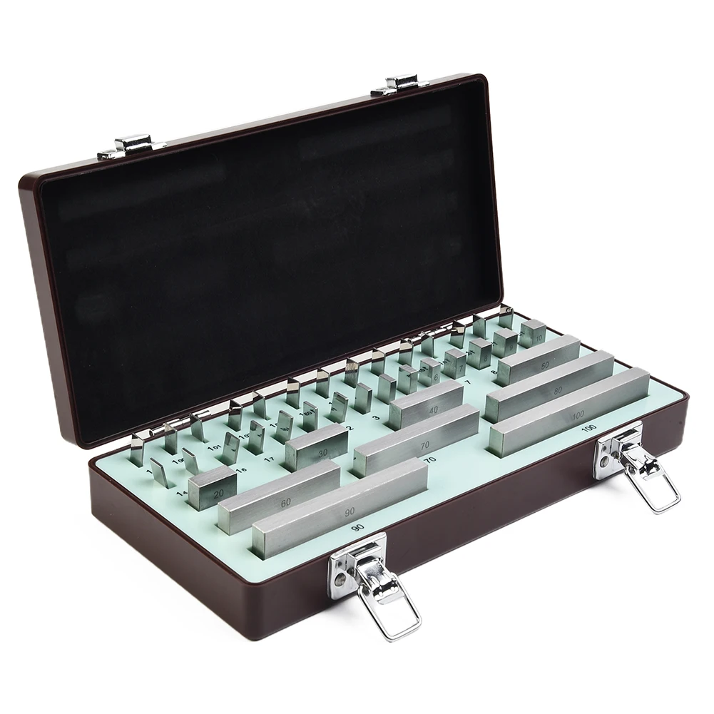 38 Piece Grade 0 Steel Gauge Block Set High Instrument Blocks For Metrology Calibration And Measurement Tools