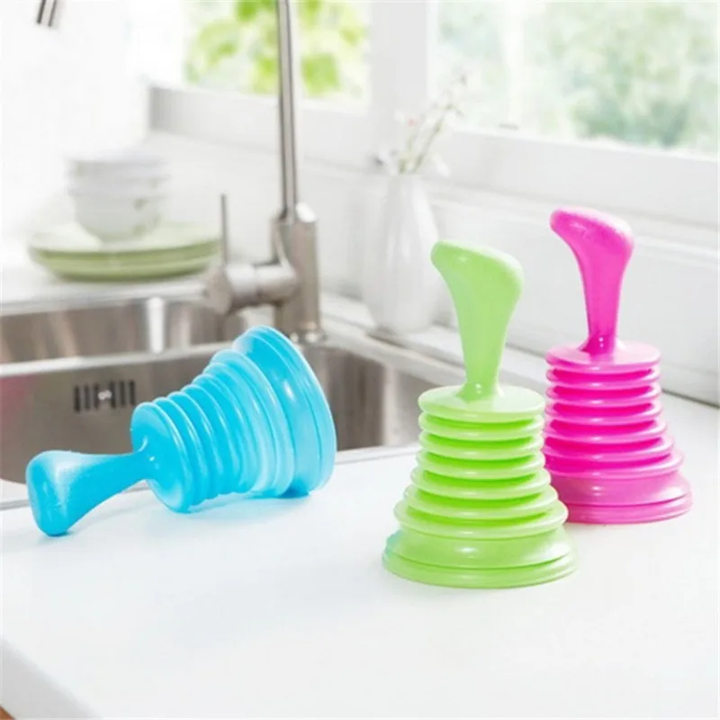 Pipeline Dredge Suction Cup Toilet Plungers Press Clean Sink Drain Pipe Bath Buster Sucker Clog Remover Rubber Plunger Tool