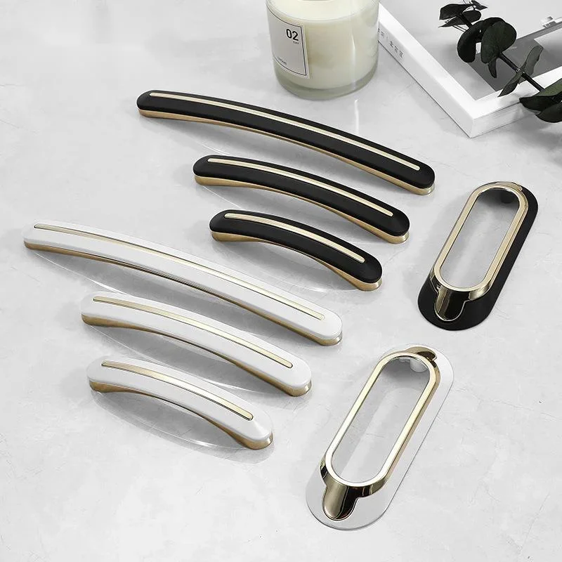 

Легкая роскошная современная простая фурнитура, ручка ящика шкафа, внутренняя ручка ящика из цинкового сплава