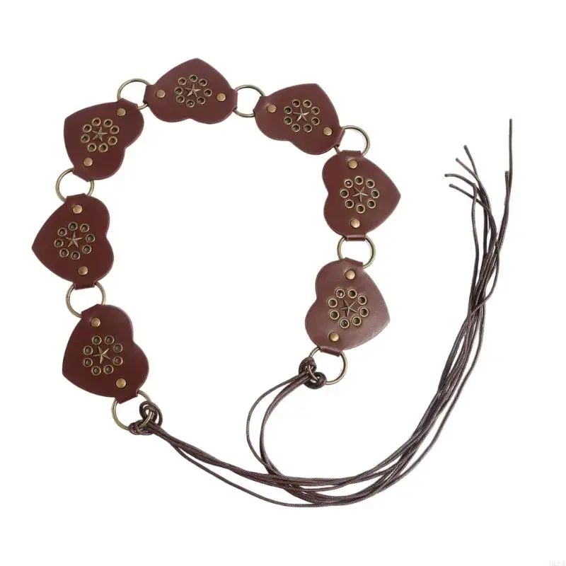 2026 New Fashionable Wide Chain Strap Belt Bohemian Punk Design For Outfits Dressing